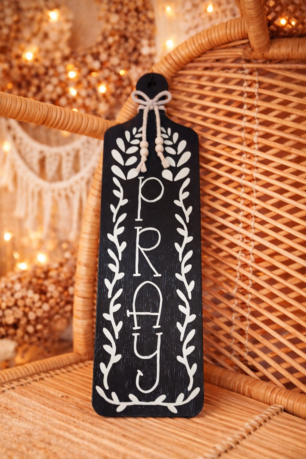 Pray – Handmade Boho Wood Sign | Faith Home Decor